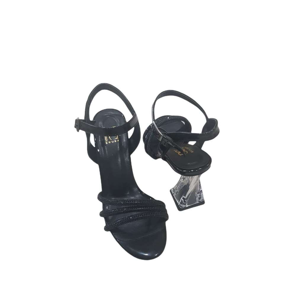 Oc Taşlı Burgu Topuklu Kadın Sandalet Ckr00207 - 36