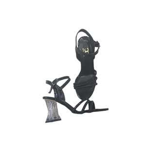 Oc Taşlı Burgu Topuklu Kadın Sandalet Ckr00207 - 36