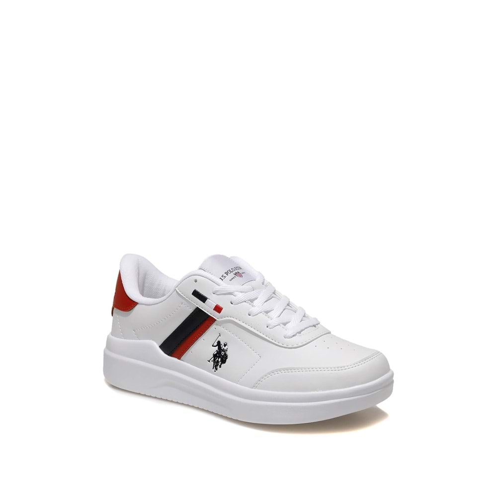U.S.Polo Assn.Berkeley Beyaz Erkek Sneaker Ckr0039 - 13 - Beyaz - Kırmızı - 43