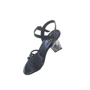 Oc Taşlı Burgu Topuklu Kadın Sandalet Ckr00207 - 36