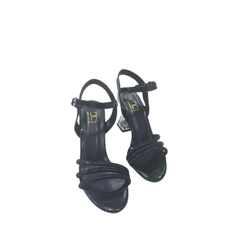Oc Taşlı Burgu Topuklu Kadın Sandalet Ckr00207 - 36