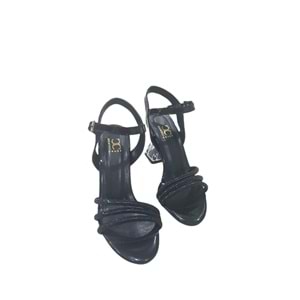Oc Taşlı Burgu Topuklu Kadın Sandalet Ckr00207 - 36