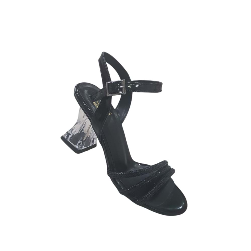 Oc Taşlı Burgu Topuklu Kadın Sandalet Ckr00207 - 38