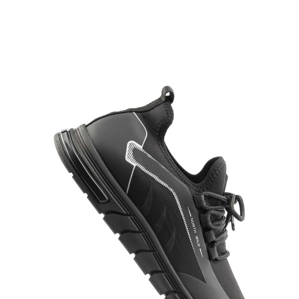 North Of Wild Seen Siyah Likralı Bağcık Görünümlü Spor Ckr00249 - 43