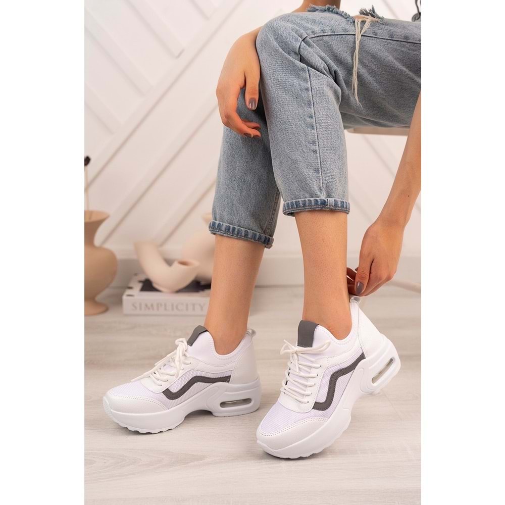 Flet Air Kalın Topuk Kadın Spor Ayakkabı Ckr00281 - 38