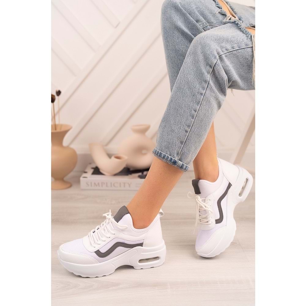 Flet Air Kalın Topuk Kadın Spor Ayakkabı Ckr00281 - 38