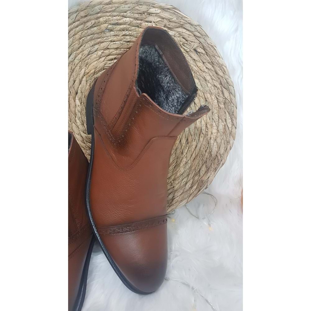 Nevzat Öge Klasik Erkek Hakiki Deri İçi Yünlü Bot Ckr00366 - 44