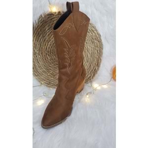 Oc Kadın Kovboy Çizme Nubuk Ckr00381 - 37