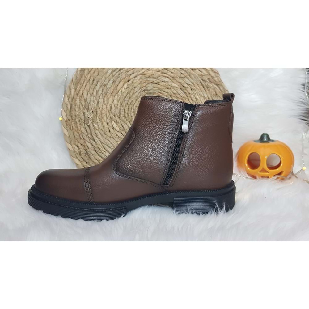 Luis Figo Hakiki Deri Fermuarlı Acı Kahve Bot Ckr00435 - 42