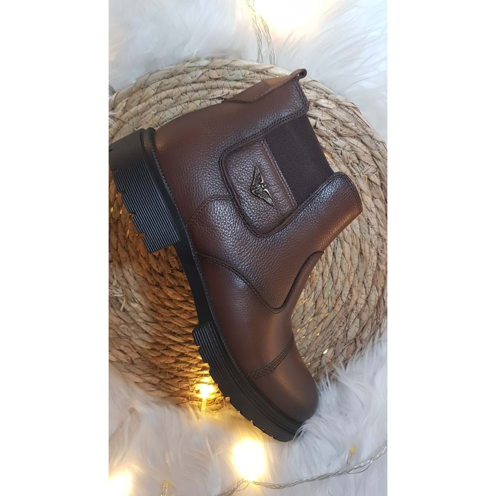 Luis Figo Hakiki Deri Fermuarlı Acı Kahve Bot Ckr00435 - 42