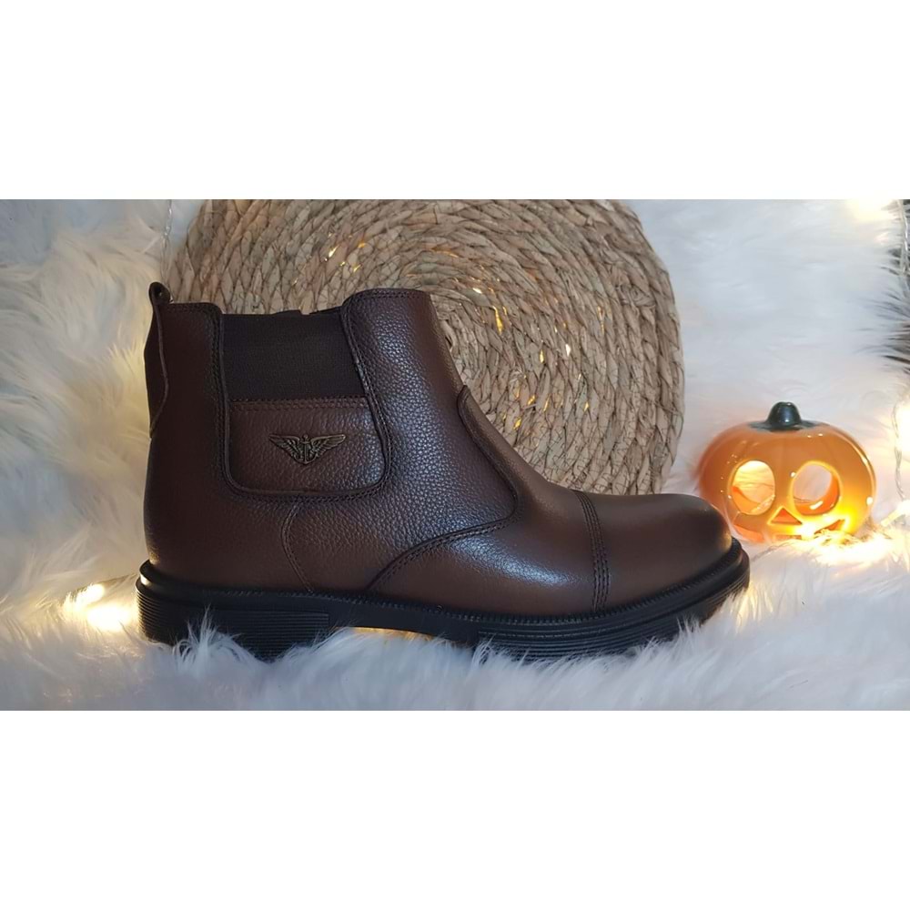 Luis Figo Hakiki Deri Fermuarlı Acı Kahve Bot Ckr00435 - 43