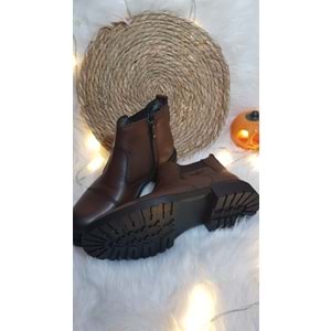 Luis Figo Hakiki Deri Fermuarlı Acı Kahve Bot Ckr00435 - 43