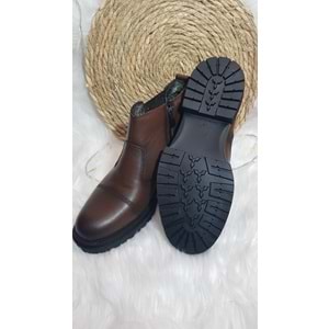 Luis Figo Hakiki Deri Fermuarlı Acı Kahve Bot Ckr00435 - 43