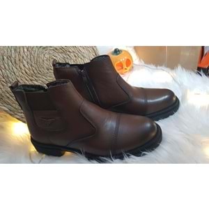 Luis Figo Hakiki Deri Fermuarlı Acı Kahve Bot Ckr00435 - 43