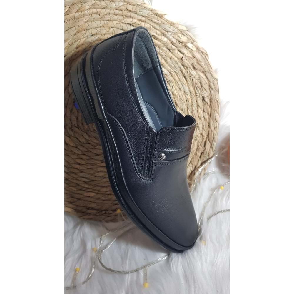 Karaca Siyah Erkek Hakiki Deri Ayakkabı Ckr00471 - 40
