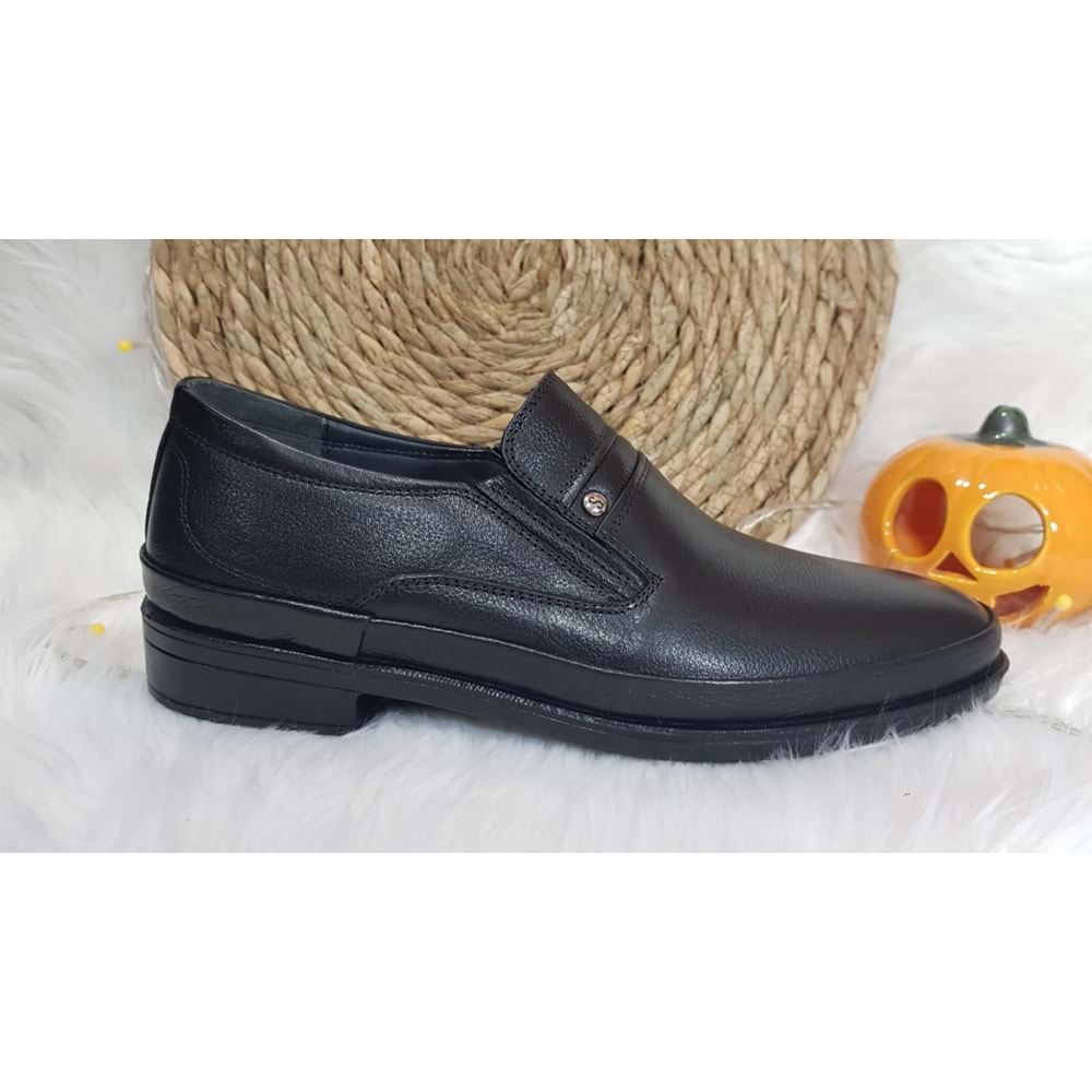 Karaca Siyah Erkek Hakiki Deri Ayakkabı Ckr00471 - 40