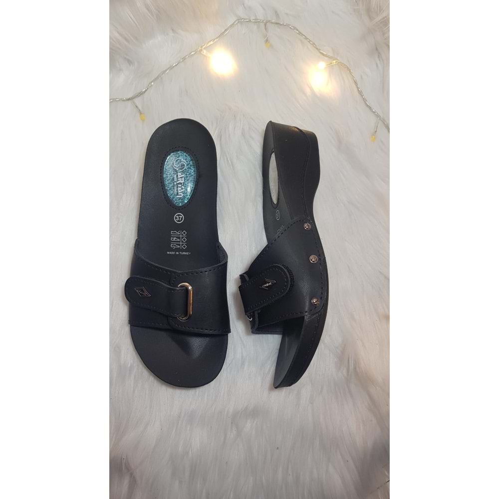 Aryan 787 Kalın Taban Jel Topuk Kadın Terlik ckr00602 - 39